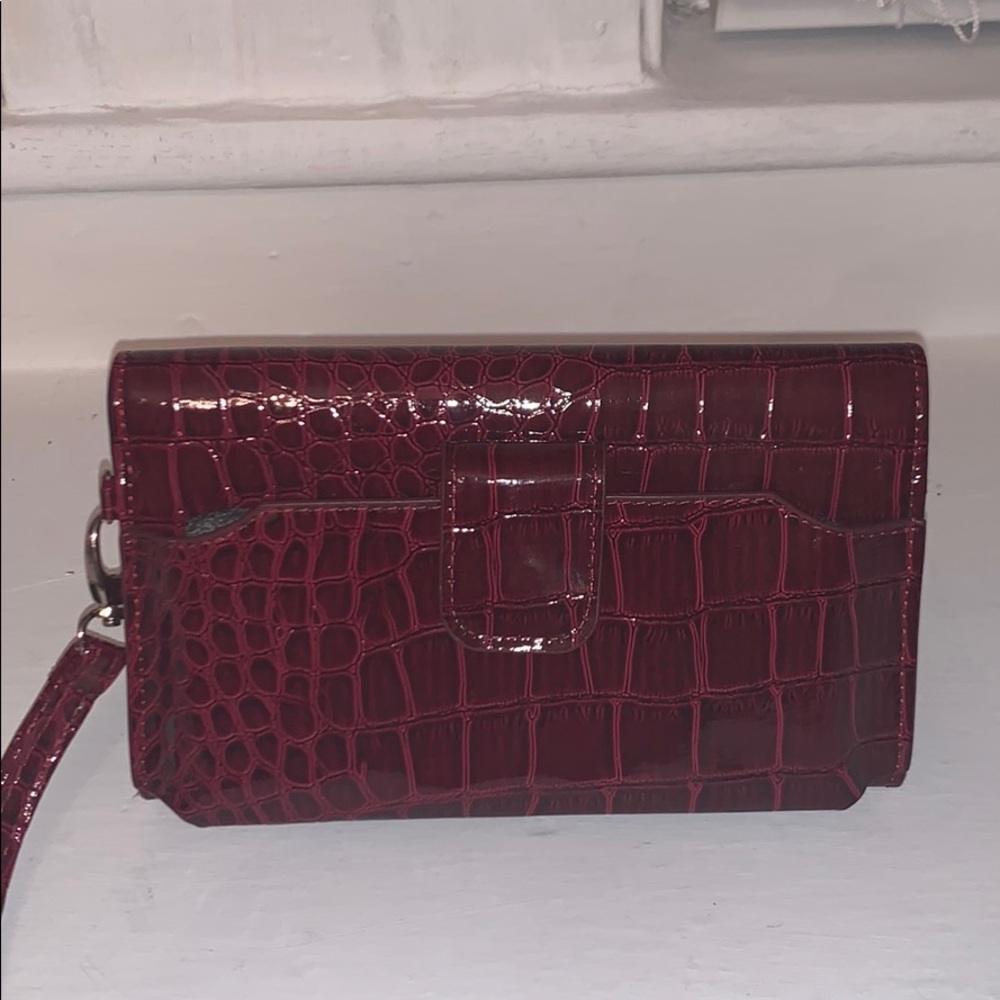 Faux snakeskin purse
